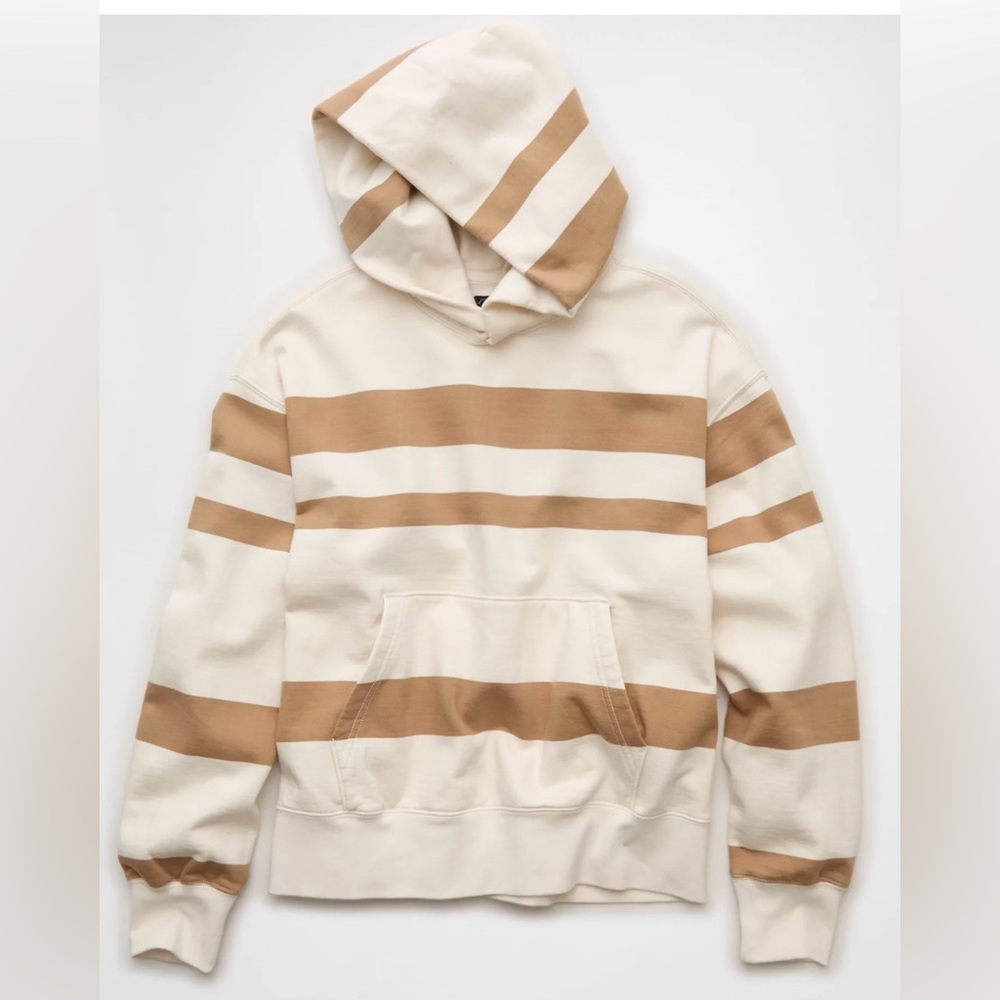 AE Laidback Luxe Relaxed Fit Striped Hoodie